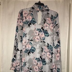 Long sleeve floral dress